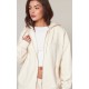 PRETTYLITTLETHING Cream Premium Embroidered Zip Front Oversized Hoodie PRETTYLITTLETHING Cream Premium Embroidered Zip Front Oversized Hoodie
