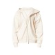 PRETTYLITTLETHING Cream Premium Embroidered Zip Front Oversized Hoodie PRETTYLITTLETHING Cream Premium Embroidered Zip Front Oversized Hoodie