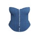 Shape Blue Lace Up Back Woven Corset Shape Blue Lace Up Back Woven Corset