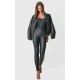Black Bandeau Coated Denim Jumpsuit Black Bandeau Coated Denim Jumpsuit