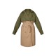 Khaki Contrast Oversized Belted Midi Trench Coat Khaki Contrast Oversized Belted Midi Trench Coat