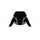 Black Chunky Knit Ribbon Detail Cardigan Black Chunky Knit Ribbon Detail Cardigan