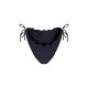 Black Frill Edge Ruched Back Bikini Bottoms Black Frill Edge Ruched Back Bikini Bottoms