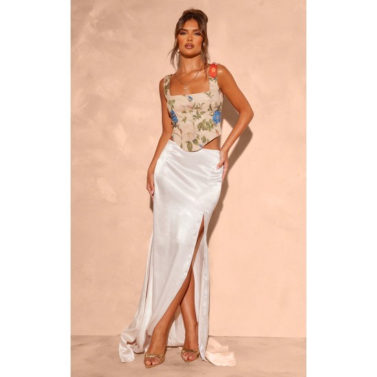 Multi Floral Print Corset Multi Floral Print Corset