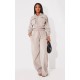 PRETTYLITTLETHING Shape Taupe Washed Wide Leg Sweatpants PRETTYLITTLETHING Shape Taupe Washed Wide Leg Sweatpants
