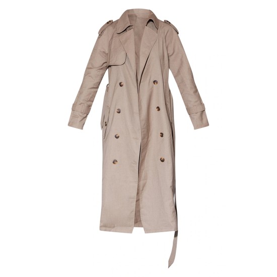 Petite Stone Woven Oversized Trench Coat Petite Stone Woven Oversized Trench Coat