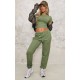 Khaki High Waisted Cuffed Sweatpants Khaki High Waisted Cuffed Sweatpants