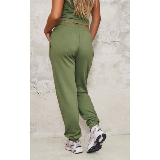 Khaki High Waisted Cuffed Sweatpants Khaki High Waisted Cuffed Sweatpants