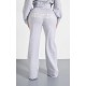PRETTYLITTLETHING Shape Grey Marl Distressed Elasticated Waistband Wide Leg Sweatpants PRETTYLITTLETHING Shape Grey Marl Distressed Elasticated Waistband Wide Leg Sweatpants