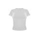 Basic White Cotton Blend Fitted Crew Neck T Shirt Basic White Cotton Blend Fitted Crew Neck T Shirt