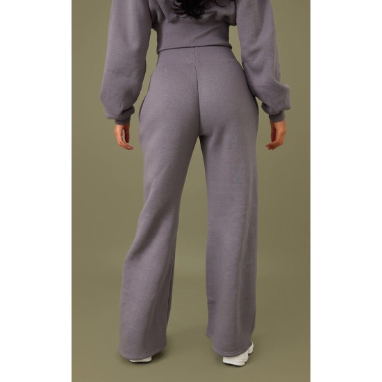 Tall Steel Blue High Waist Wide Leg Sweatpant Tall Steel Blue High Waist Wide Leg Sweatpant