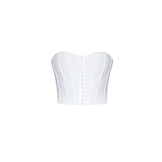 Cream Bandage Hook And Eye Structured Corset Cream Bandage Hook And Eye Structured Corset