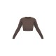 Espresso Sculpt Long Sleeve Crop Gym Top Espresso Sculpt Long Sleeve Crop Gym Top