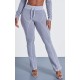 Shape Light Grey Washed Cotton Seam Detail Flare Leggings Shape Light Grey Washed Cotton Seam Detail Flare Leggings