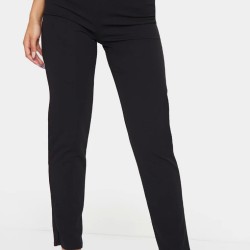 Black Slim Leg Crepe Pants